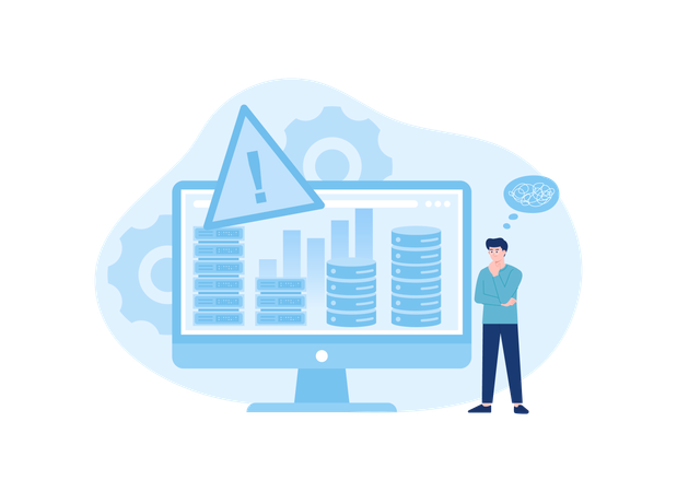 Problema de almacenamiento en la nube  Illustration