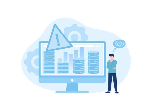 Problema de almacenamiento en la nube  Illustration