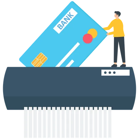 Problema de dívida de cartão de crédito  Ilustração