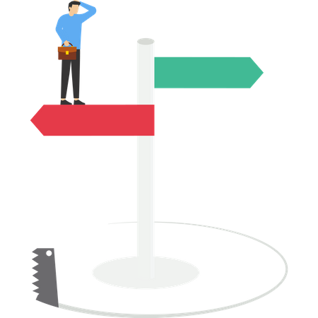 Problema de negocios con carrera Ilustración