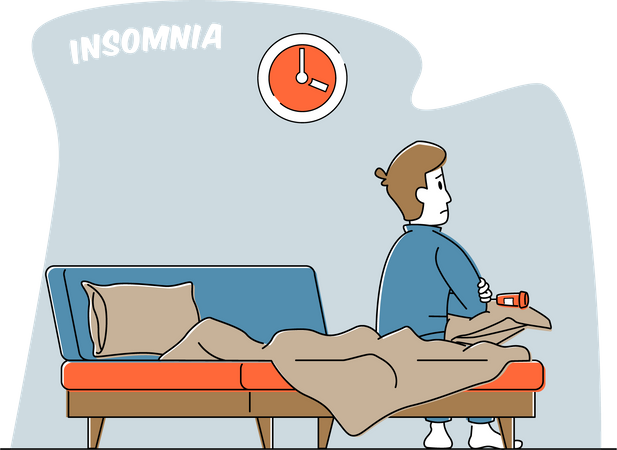 Problema de transtorno de insônia  Illustration