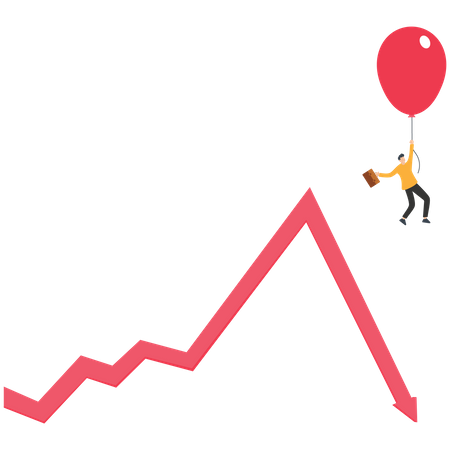 Negócios parados e problemas financeiros  Ilustração