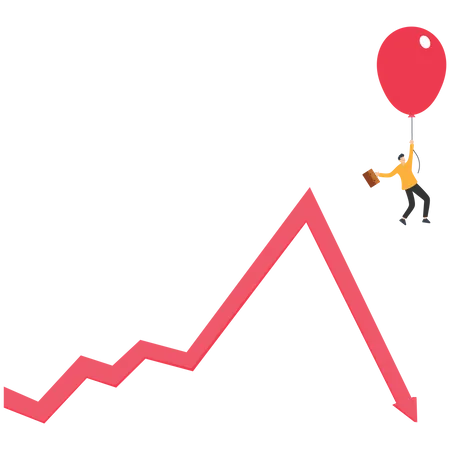 Negócios parados e problemas financeiros  Ilustração