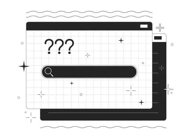 Problemas na pesquisa na web  Ilustração