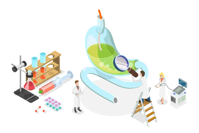 Procédure de diagnostic digestif  Illustration