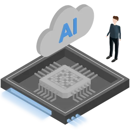 Procesador de ia  Ilustración