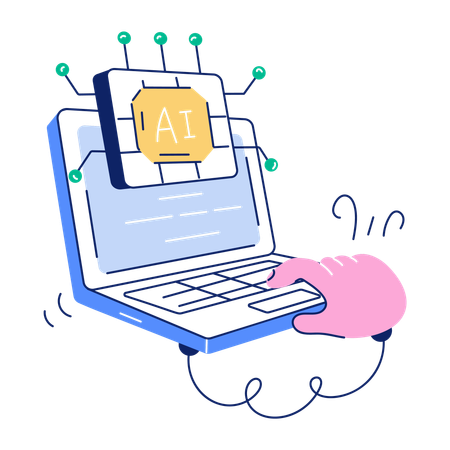 Procesador de computadora portátil  Ilustración