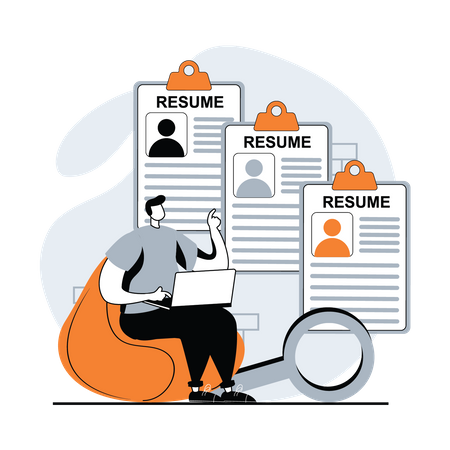Proceso de contratación de empleados  Illustration