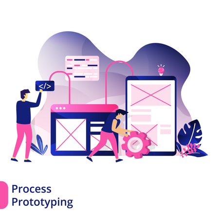 Proceso de creación de prototipos  Ilustración