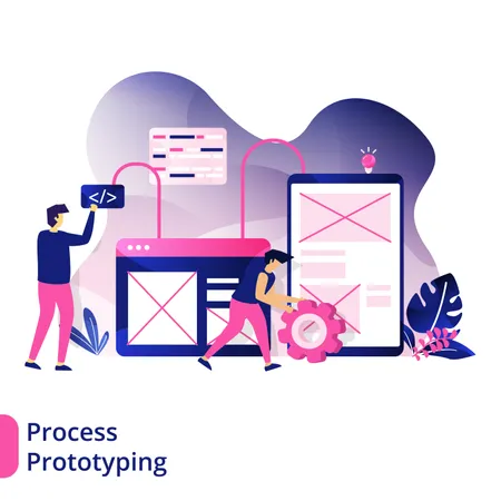 Proceso de creación de prototipos  Ilustración