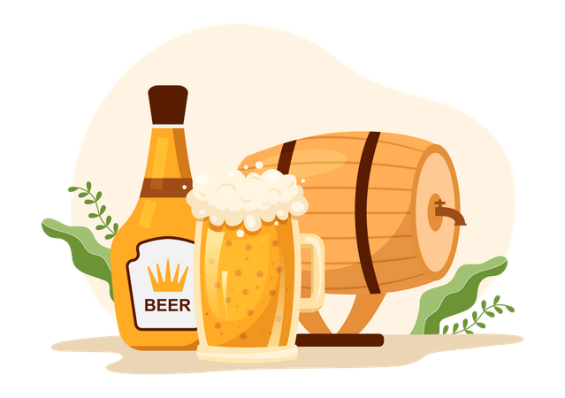 Proceso de elaboración de cerveza  Ilustración