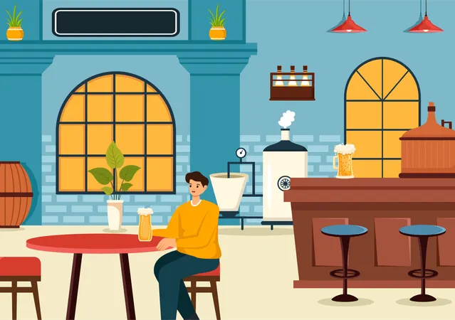 Proceso de fabricación de cerveza  Ilustración