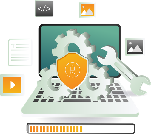 Proceso de mantenimiento de seguridad informática  Ilustración