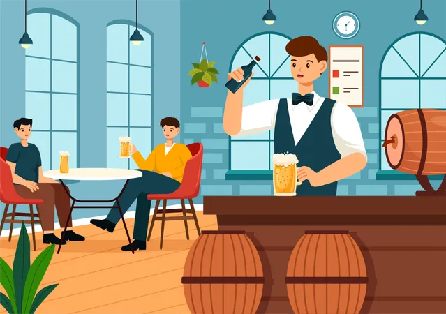 Proceso de producción de cerveza  Ilustración
