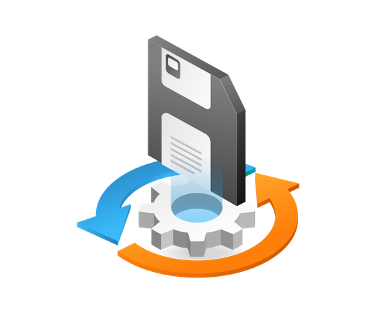 Proceso de recuperación de datos  Ilustración