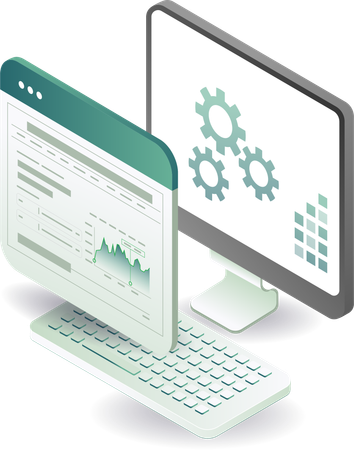 Process analysis computer  Illustration