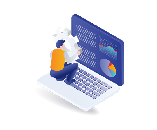 Process of analyzing data with maintenance  Illustration