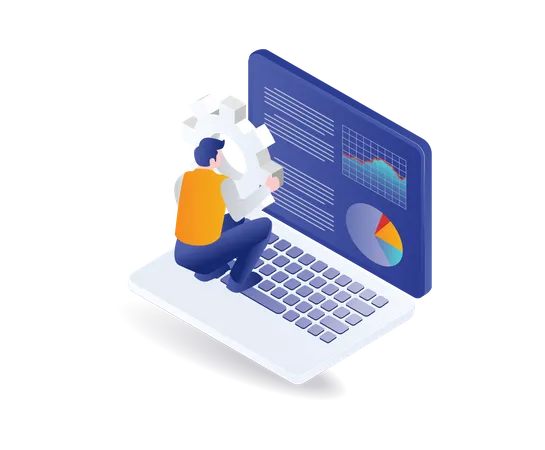 Process of analyzing data with maintenance  Illustration