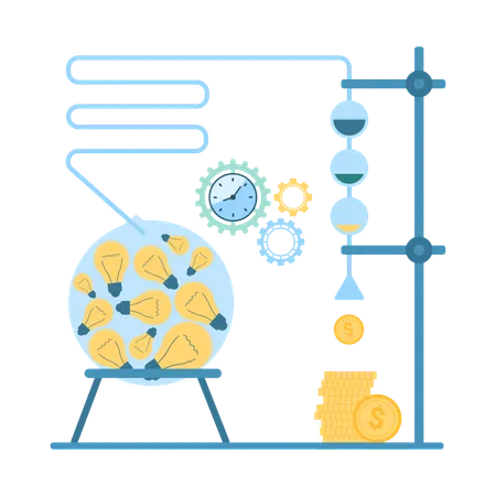 Process of conversion of idea into money  Illustration