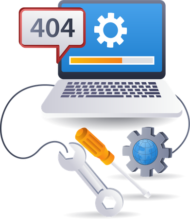 Process of loading repair error code 404 1  Illustration