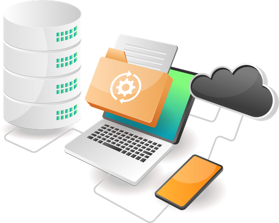 Process of sending email data  Illustration