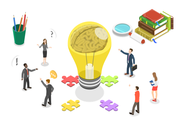 Processamento de pensamento criativo  Ilustração