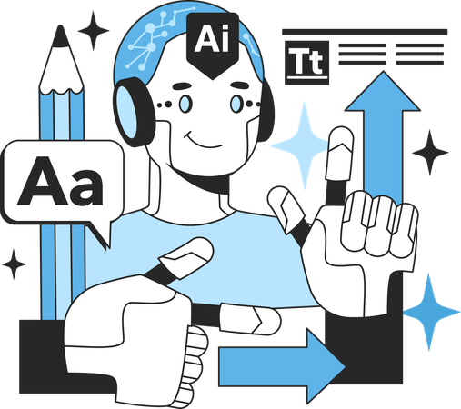 Processamento de sistema de computação AI  Ilustração