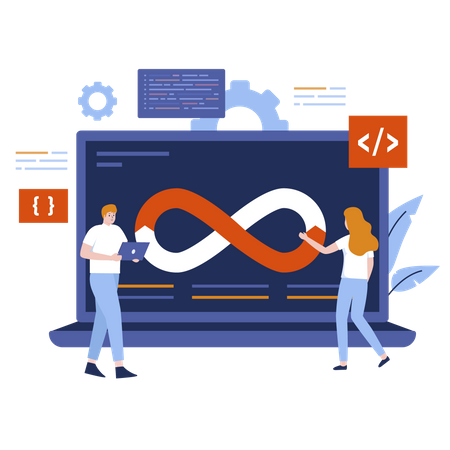 Processamento DevOps  Ilustração