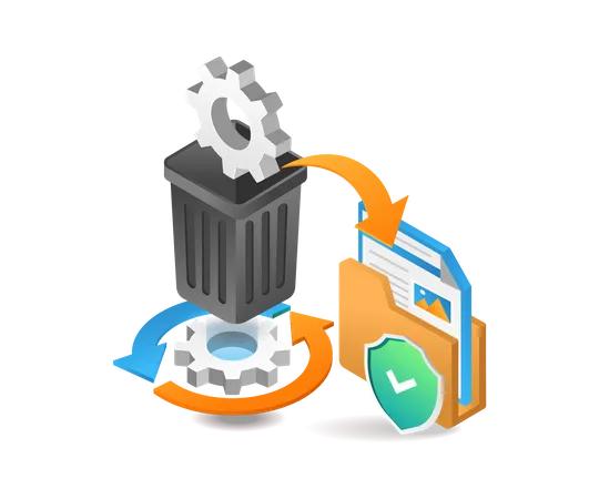 Processing trash data  Illustration