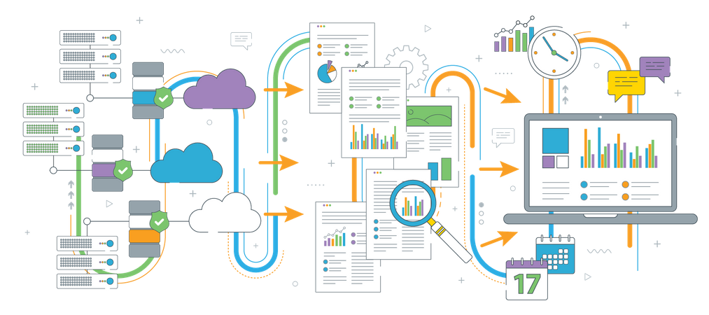 Processo de análise de big data  Ilustração