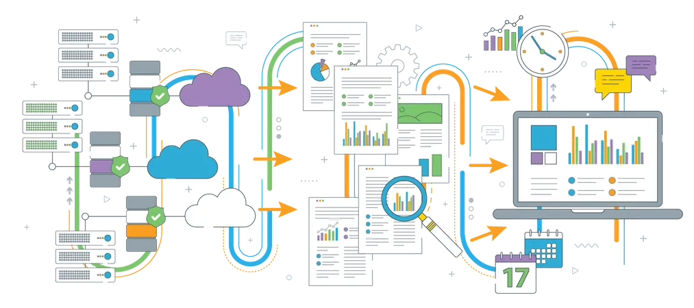 Processo de análise de big data  Ilustração