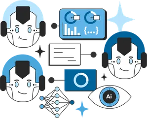 Inteligência artificial Pacote de Ilustrações