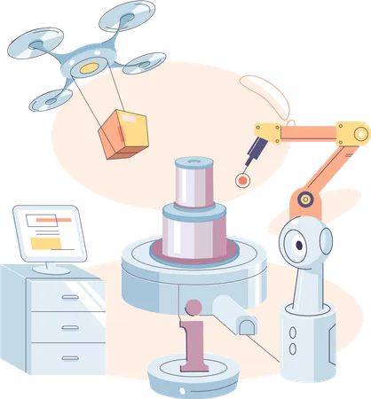 Processo de manufatura  Ilustração