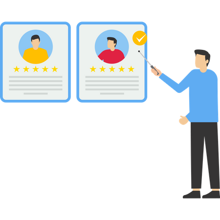 Processo de recrutamento de emprego  Ilustração