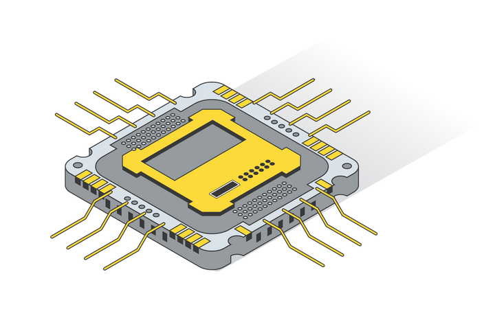 Processor Chip Illustration
