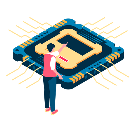 Processor chip  Illustration