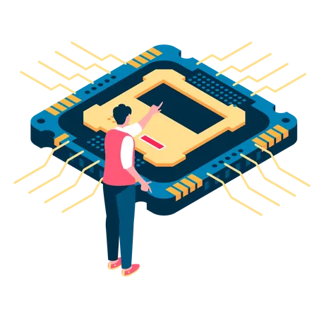 Processor chip  Illustration