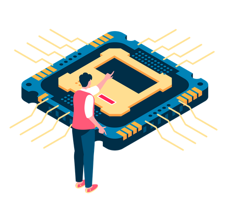 Processor chip  Illustration