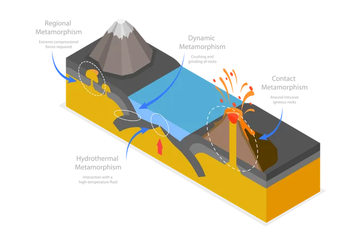 Processus de cycle de roche  Illustration