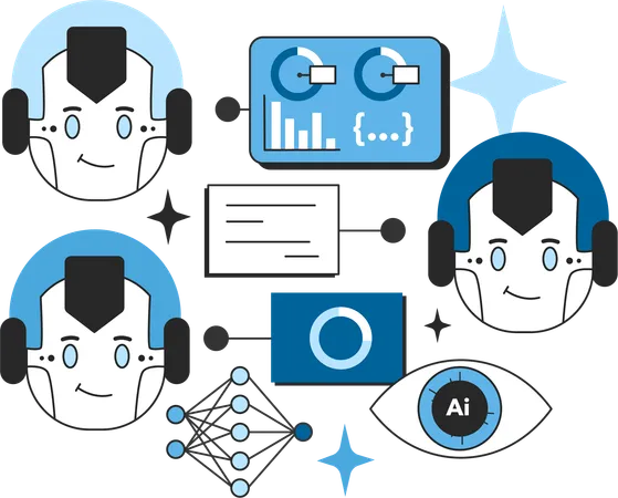 Processus d'analyse robotique  Illustration