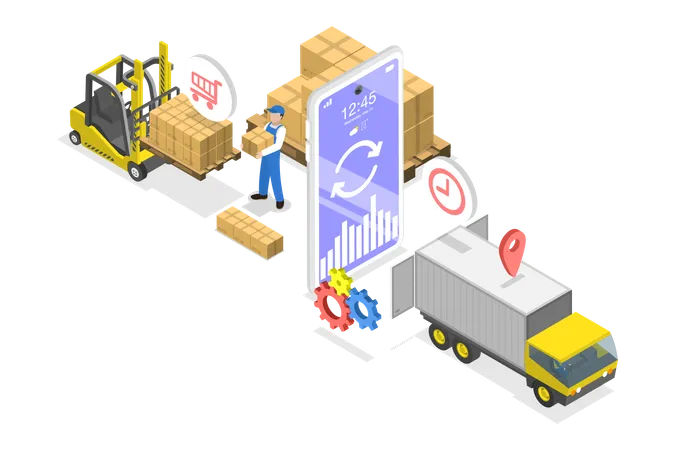 Processus d'approvisionnement en marchandises  Illustration