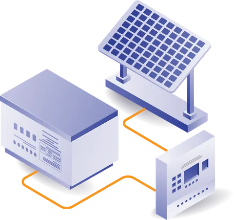 Processus de stockage de l'énergie solaire  Illustration