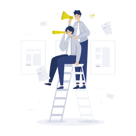 Procurando candidatos a emprego  Ilustração