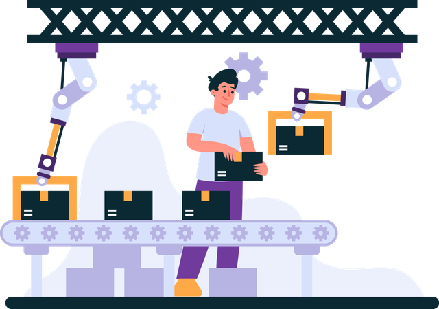 Produção Assistida por Robôs  Ilustração