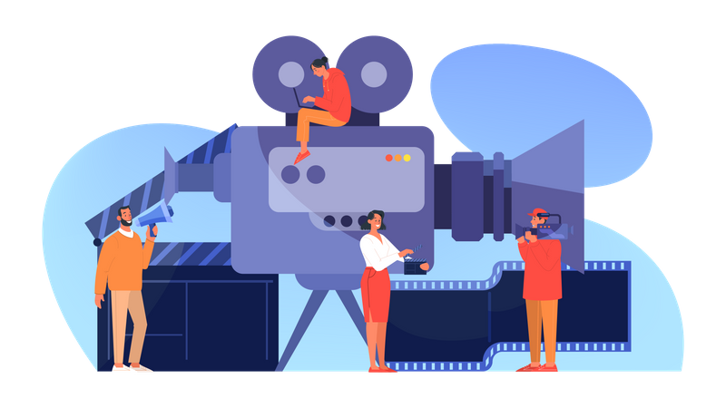 Produccion de pelicula  Ilustración