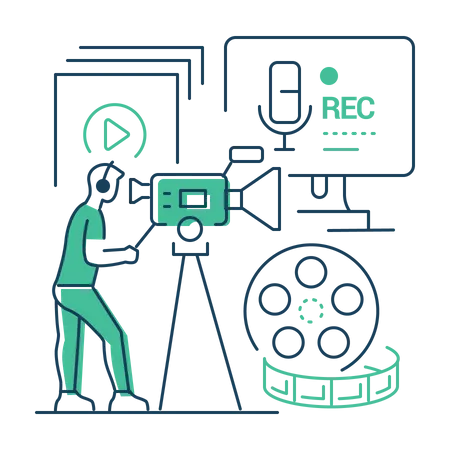 Producción de vídeo  Illustration