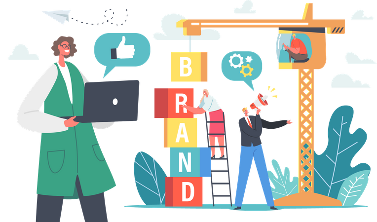 Product brand building  Illustration