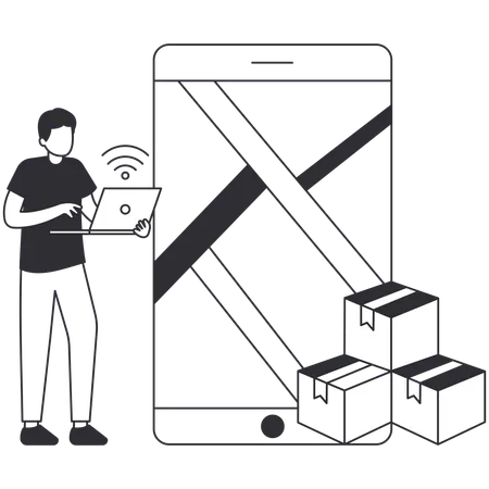 Product Delivery  Illustration