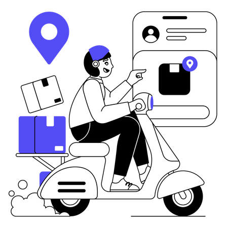 Product delivery to customer  Illustration