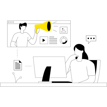 Product Digital Marketing  Illustration
